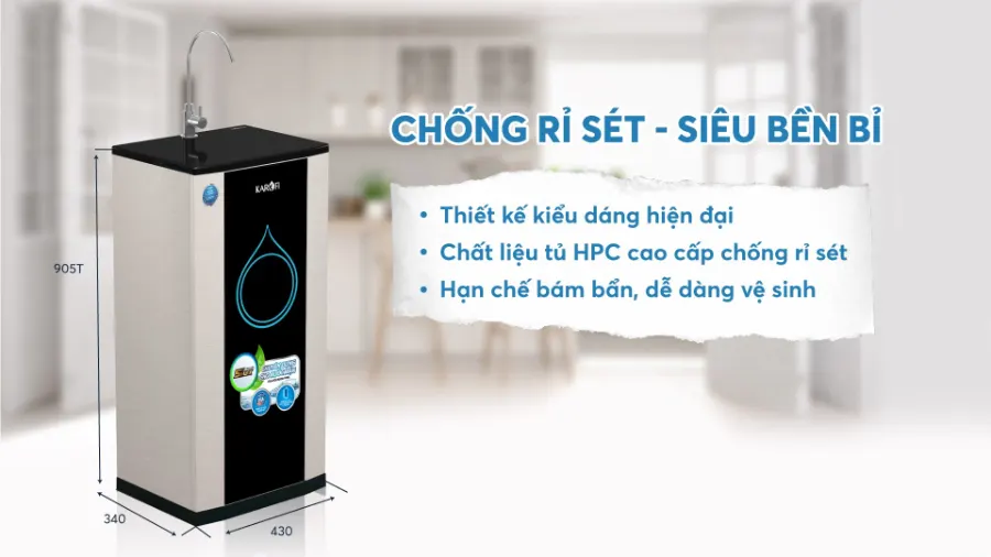 Chống rỉ rét - siêu bền bỉ - Máy lọc nước Karofi KBW80