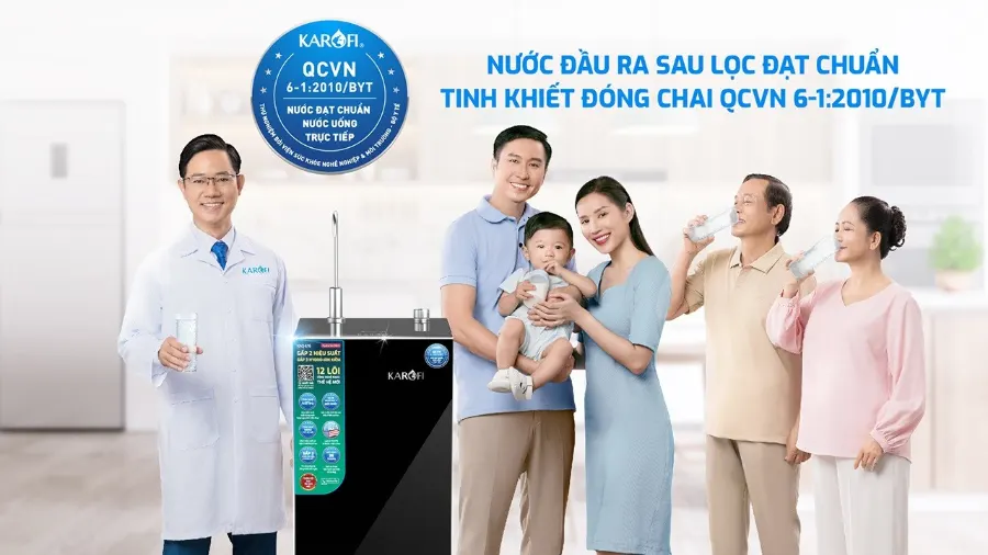 Chuẩn nước uống tinh khiết đóng chai, uống trực tiếp không cần đun sôi – Máy lọc nước Karofi KAQ-E16 - Máy lọc nước Karofi KAQ-E16