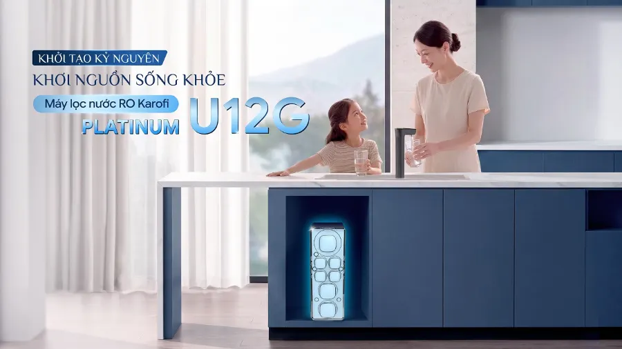 Máy lọc nước Karofi PLATINUM U12G PLATINUM U12GKhởi tạo kỷ nguyên - khơi nguồn sống khỏe - Máy lọc nước Karofi PLATINUM U12G