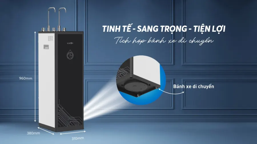 Thiết kế tủ chắc chắn, phù hợp mọi không gian - Máy lọc nước nóng lạnh Karofi KAD-D66