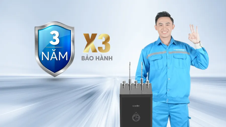 Bảo hành nhân 3 đến 36 tháng - Máy lọc nước nóng lạnh Karofi KAD-D66