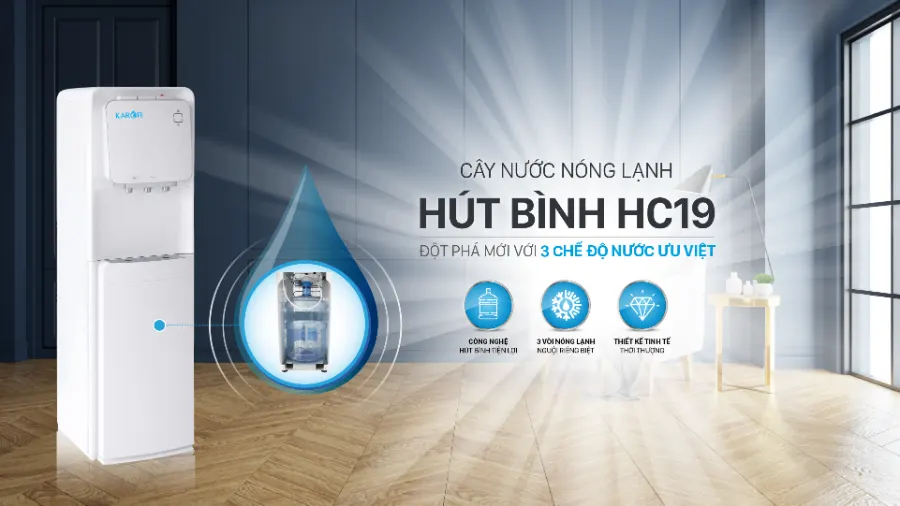 Tính năng - Cây nước nóng lạnh Karofi HC19