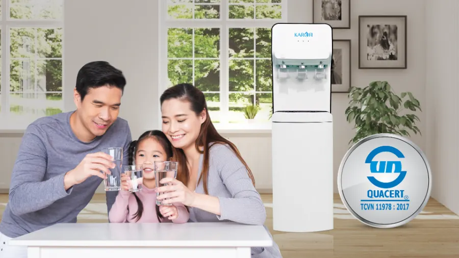 Cây nước nóng lạnh Karofi hút bình HC18 - hình ảnh thực tế 4