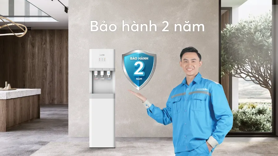 Bảo hành 2 năm - Cây nước nóng lạnh Karofi HCV208