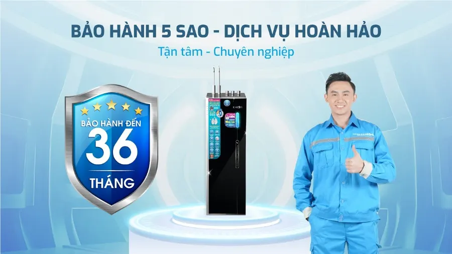 Bảo hành 5 sao - dẫn đầu thị trường - Máy lọc nước nóng lạnh Hydro-ion kiềm Karofi KAE-HKT68