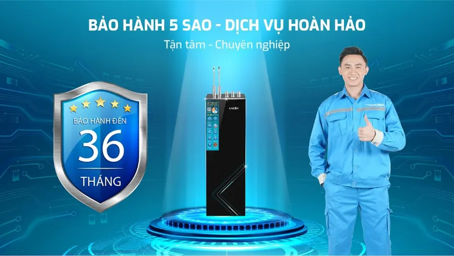 Bảo hành 5 sao - dịch vụ hoàn hảo - Máy lọc nước nóng lạnh Karofi KAD-EC66
