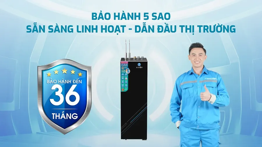Bảo hành 5 sao - sẵn sàng linh hoạt - dẫn đầu thị trường - Máy lọc nước nóng lạnh Karofi KAD-HK68