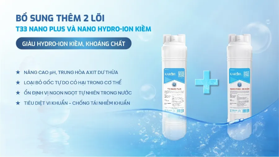 Bổ sung hydro ion kiềm và khoáng chất - an tâm sống khỏe – Máy lọc nước Karofi KAQ-HK38 - Máy lọc nước Karofi KAQ-HK38