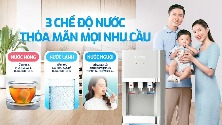 Máy nóng lạnh Karofi HCV208G – cay nuoc nong lanh hut binh karofi hcv208g 2