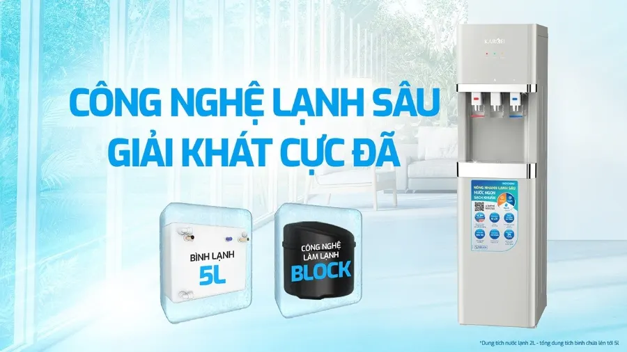 Máy nóng lạnh Karofi HCV208G – cay nuoc nong lanh hut binh karofi hcv208g 3