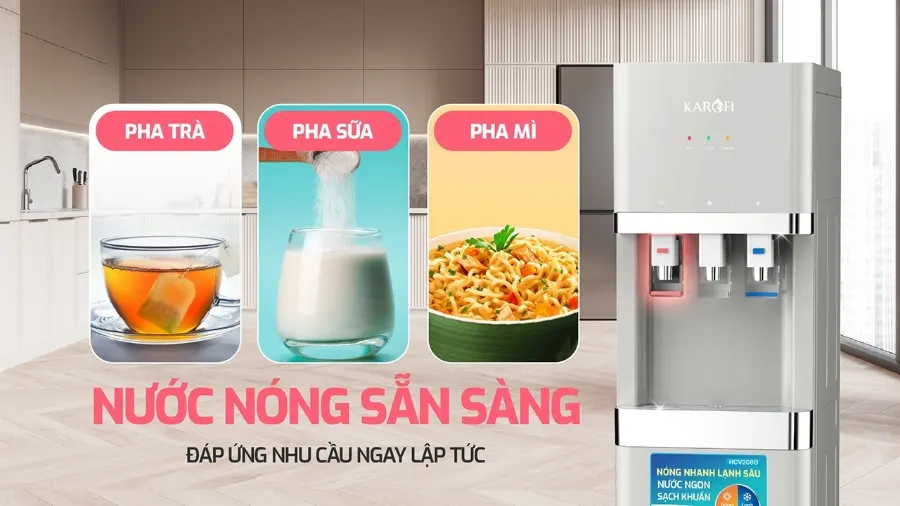 Máy nóng lạnh Karofi HCV208G – cay nuoc nong lanh hut binh karofi hcv208g 4