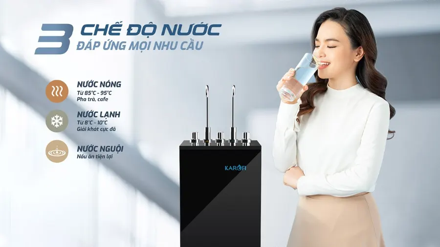 Máy lọc nước nóng lạnh Karofi KAD-M55 – che do nuoc may loc nuoc nong lanh karofi kad m55