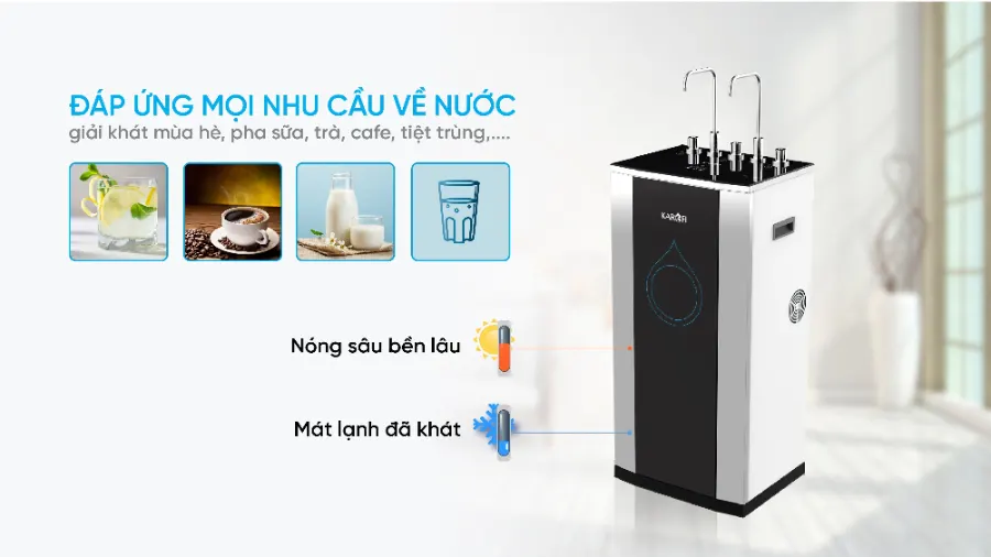 Máy lọc nước nóng lạnh Karofi KAD-D50 - hình ảnh thực tế 2