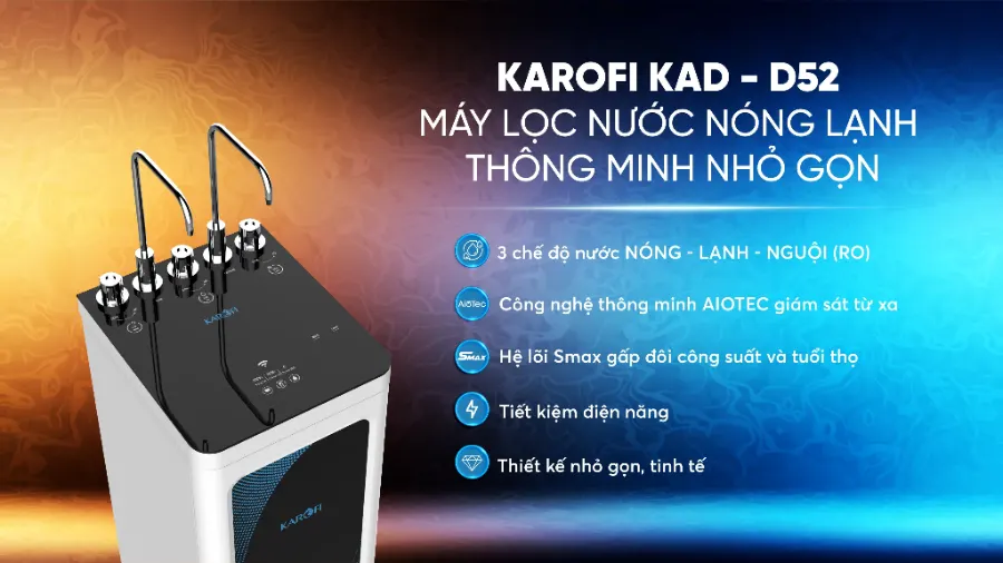 Máy lọc nước nóng lạnh Karofi KAD-D52 – d52 1