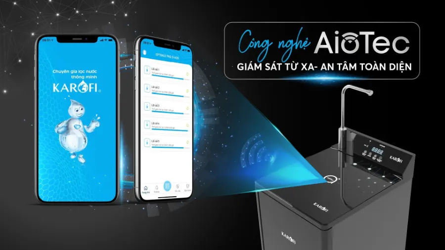Công nghệ thông minh AIOTEC - xu hướng SMART HOME đỉnh cao - Máy lọc nước nóng lạnh Karofi KAD-D88