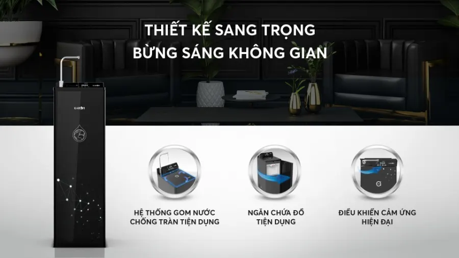 Thiết kế sang trọng - Nổi bật không gian - Máy lọc nước nóng lạnh Karofi KAD-D88
