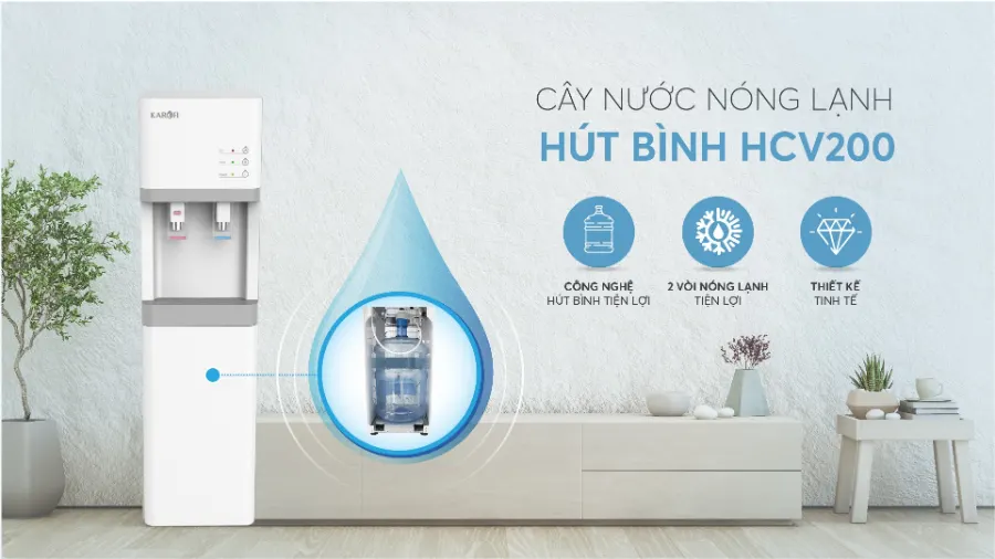 Máy làm nóng lạnh nước hút bình Karofi HCV200 - hình ảnh thực tế 1