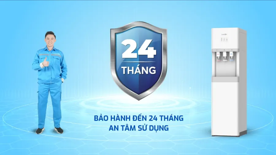 Thời gian bảo hành đến 2 năm - Máy nóng lạnh Karofi HCV209