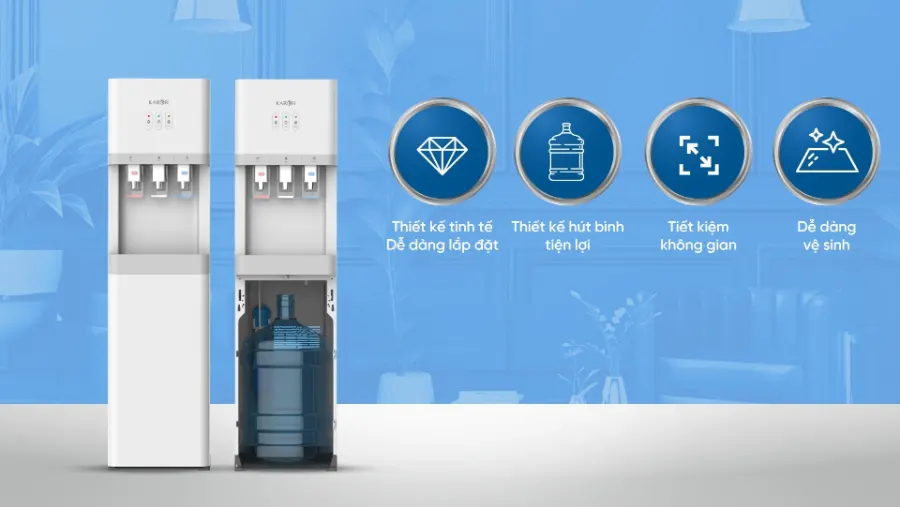 Thiết kế tinh tế - Dễ dàng sử dụng - Máy nóng lạnh Karofi HCV209