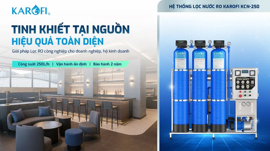 máy lọc nước Karofi KCN-250 - tinh khiết tại nguồn, hiệu quả toàn diện - Máy lọc nước Karofi KCN-250