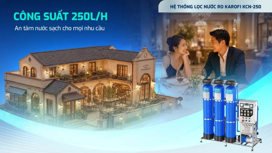 Máy lọc nước Karofi KCN-250 – he thong loc nuoc ro karofi kcn 250 cong suat lon 10