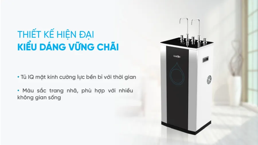 Thiết kế hiện đại, kiểu dáng vững chãi: Lựa chọn tối ưu cho mọi không gian sống - Máy lọc nước nóng lạnh Karofi KAD-C55