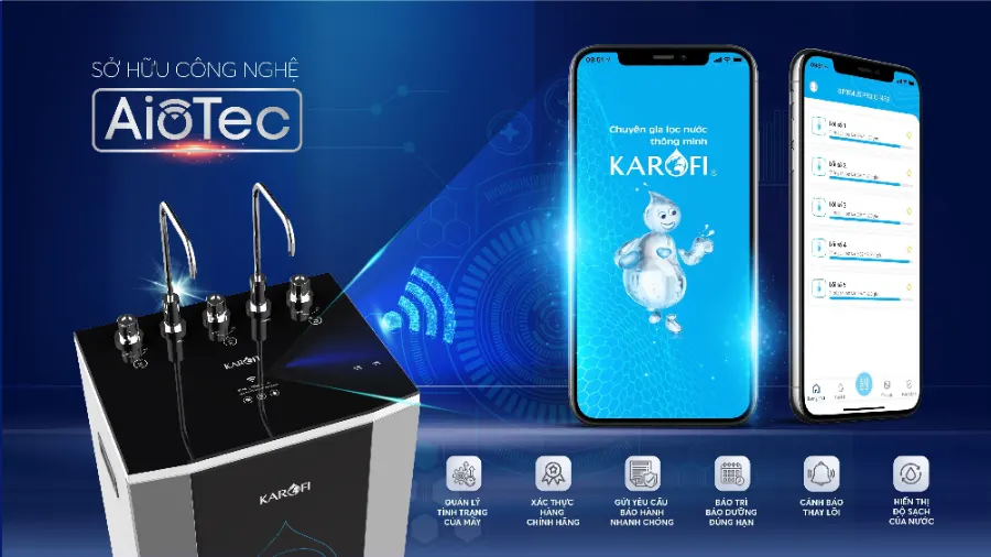 Máy lọc nước nóng lạnh Karofi KAD-D50 - hình ảnh thực tế 1
