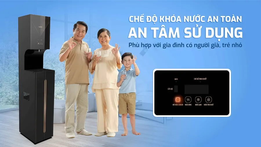 Máy lọc nước nóng lạnh Karofi KAD-F102 – kad f102 khoa nuoc an toan 1