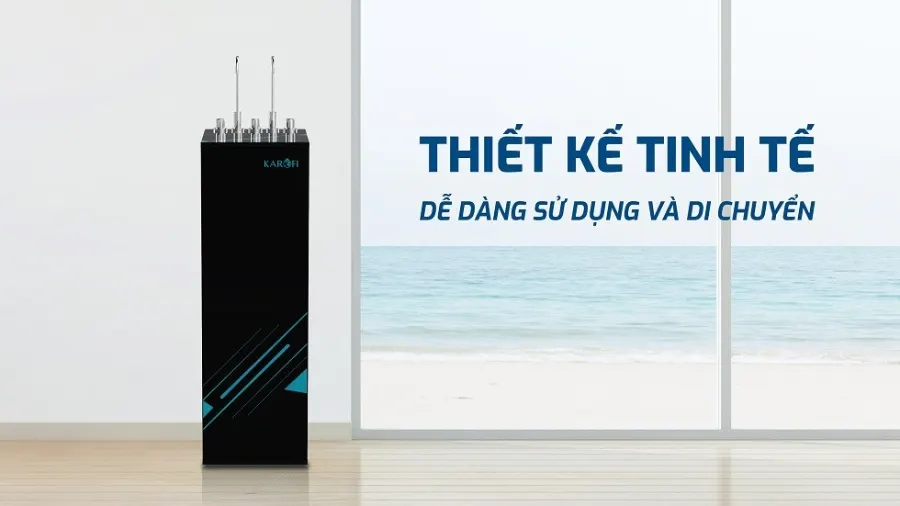 Thiết kế hiện đại - tủ kinh tràn viền thời thượng - Máy lọc nước nóng lạnh Karofi KAD-HC68