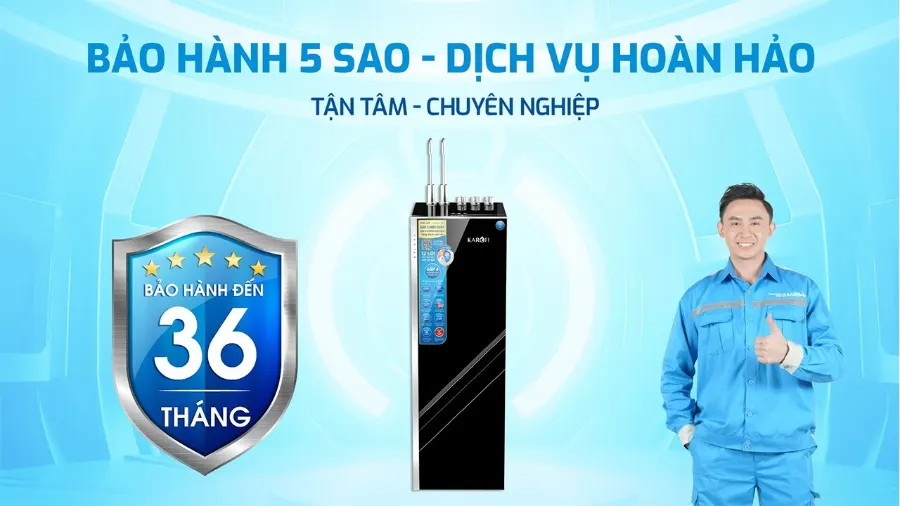Bảo hành 5 sao - dịch vụ hoàn hảo - Máy lọc nước nóng lạnh Karofi KAD-L85