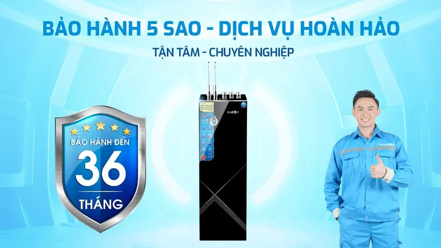 Dịch vụ hoàn hảo - bảo hành 5 sao - Máy lọc nước nóng lạnh Karofi KAD-M82
