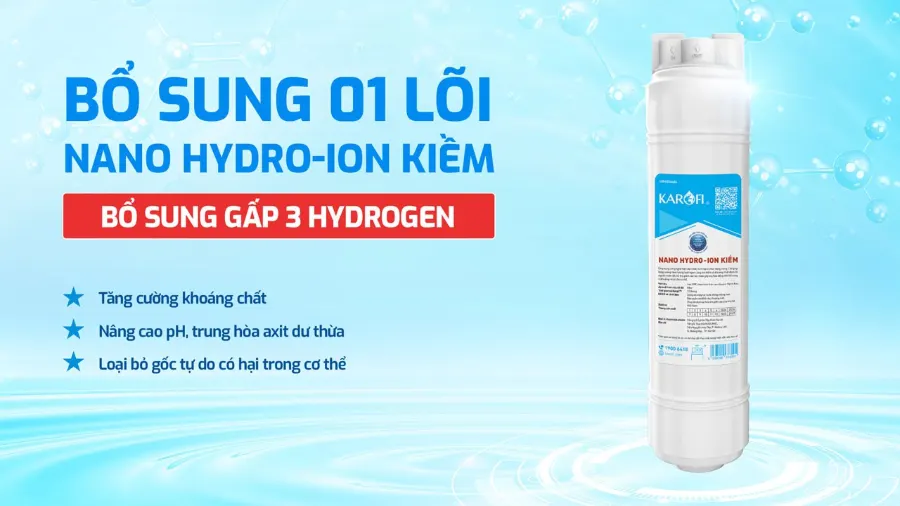 Máy lọc nước Hydro-ion kiềm Karofi KAE-S66 - hình ảnh thực tế 1