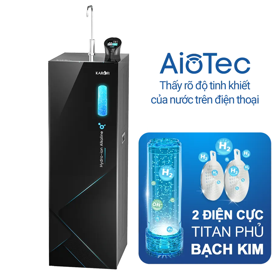Máy lọc nước Hydro-ion kiềm Karofi KAE-S68 chính hãng