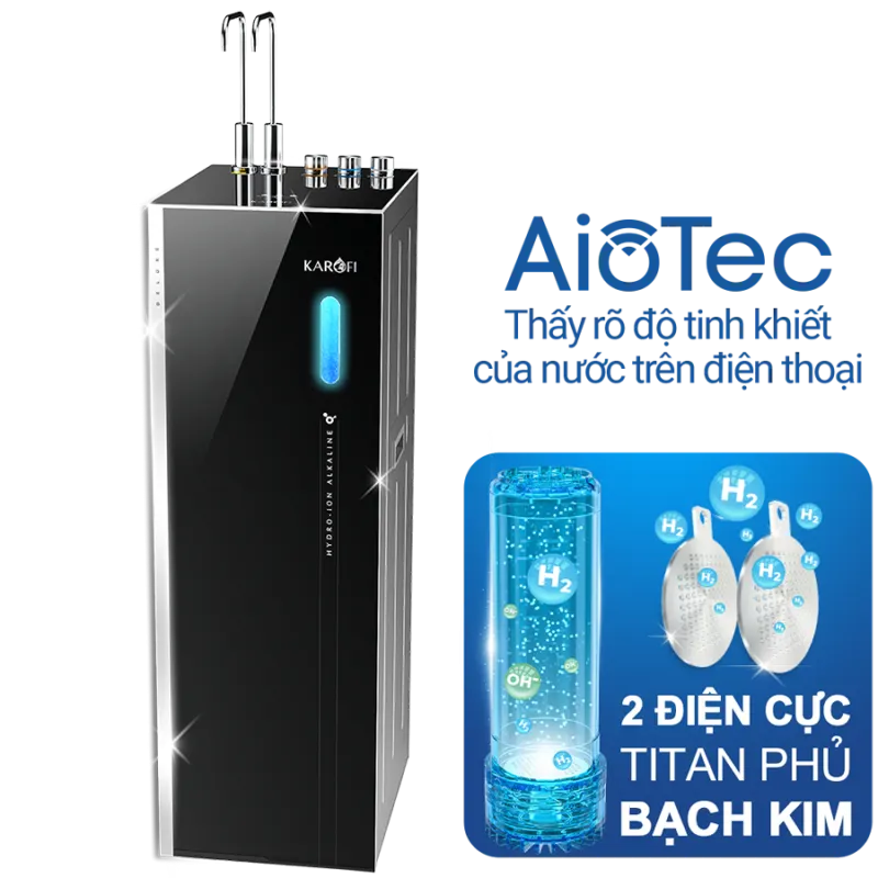 Máy lọc nước nóng lạnh Hydro-ion kiềm Karofi KAE-S688 chính hãng