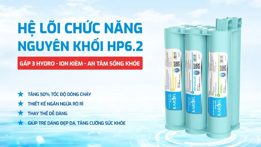 Máy lọc nước nóng lạnh Hydro-ion kiềm Karofi KAE-S86 - hình ảnh thực tế 4