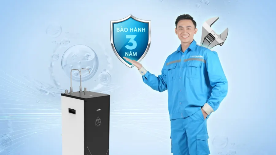 Karofi áp dụng mức bảo hành tối đa cho sản phẩm lên đến 3 năm - Máy lọc nước nóng nguội Karofi KAH-D10