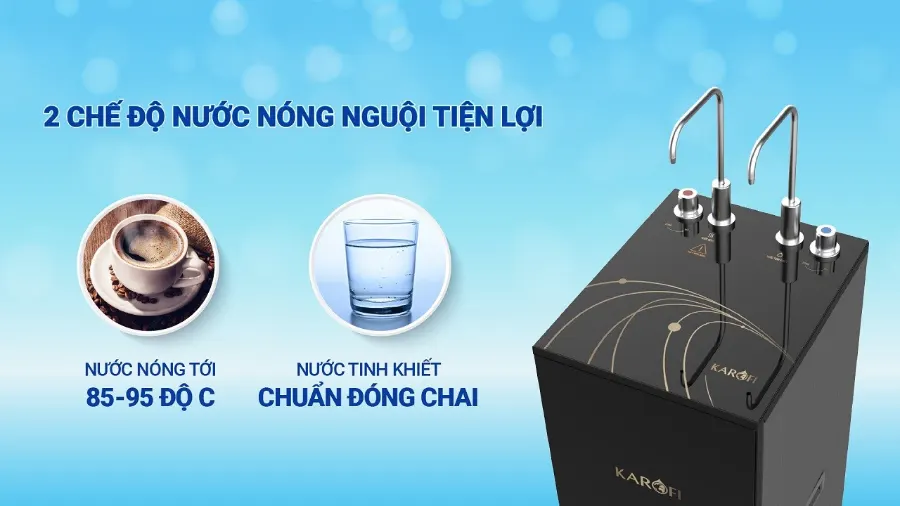 2 chế độ nước Nóng - Nguội - Máy lọc nước nóng nguội Karofi KAH-D15