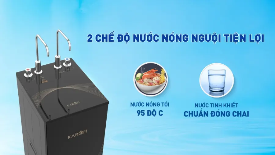 2 chế độ nước Nóng - Nguội - Máy lọc nước nóng nguội Karofi KAH-X29