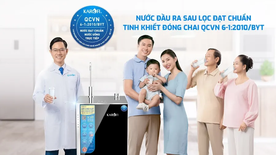 Chuẩn nước uống tinh khiết đóng chai, uống trực tiếp không cần đun sôi – Máy lọc nước Karofi KAQ-L22 - Máy lọc nước Karofi KAQ-L22