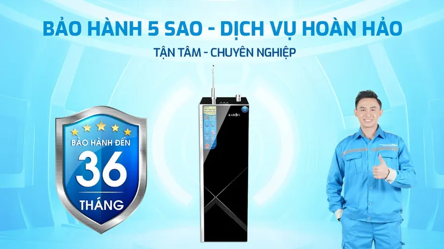 Bảo hành 36 tháng - cao nhất thị trường - Máy lọc nước Karofi KAQ-M22