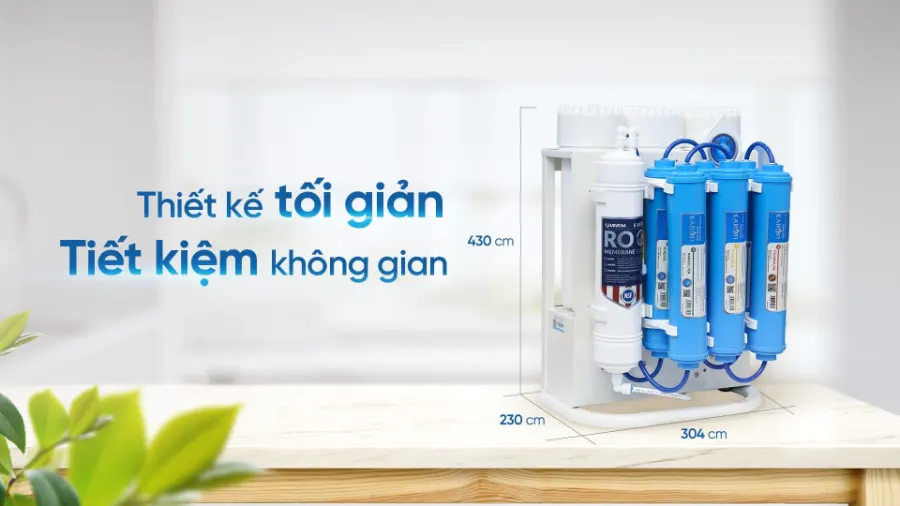 máy lọc nước Karofi KAQ-U16: Thiết kế tối giản - Tiết kiệm không gian - Máy lọc nước Karofi KAQ-U16