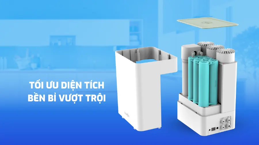 Thiết kế khoa học: tối ưu diện tích - bền bỉ vượt trội - Máy lọc nước Karofi KAQ-U98