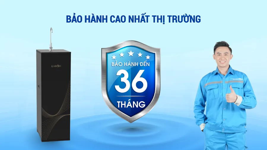 Bảo hành 36 tháng - cao nhất thị trường - Máy lọc nước Karofi KAQ-X18