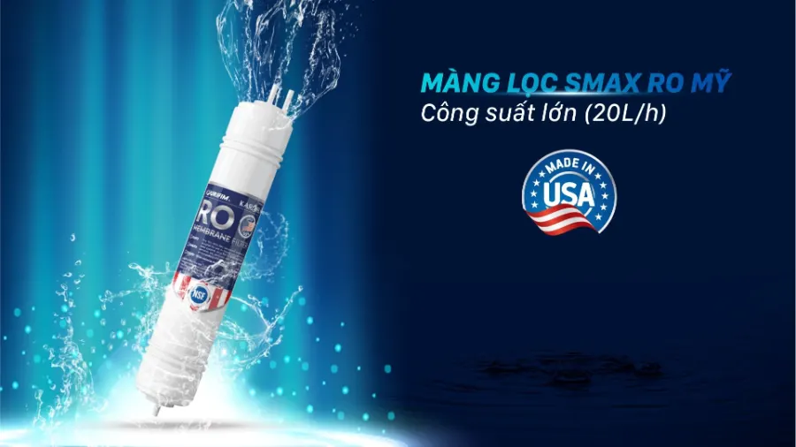 Màng lọc RO 100 GPD thay nhanh Purifim sản xuất tại Mỹ công suất lớn (20l/h) - Máy lọc nước Karofi ERO110