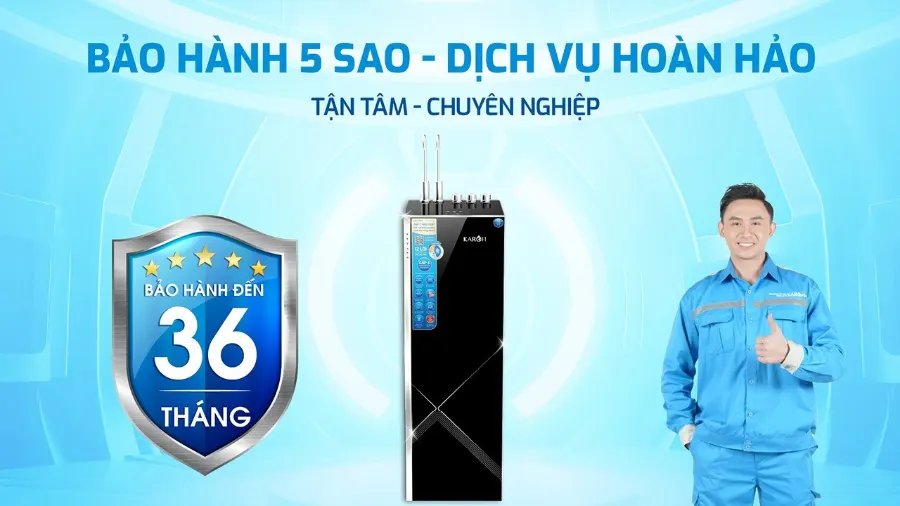 Bảo hành 5 sao - dịch vụ hoàn hảo – Máy lọc nước nóng lạnh Karofi KAD-M85 - Máy lọc nước nóng lạnh Karofi KAD-M85