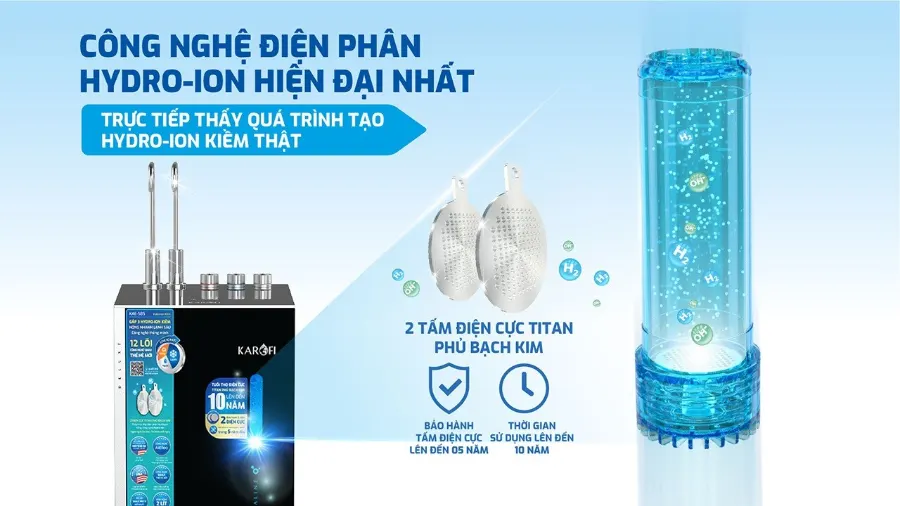Máy lọc nước nóng lạnh Hydro-ion kiềm Karofi KAE-S85 – karofi kae s85 02