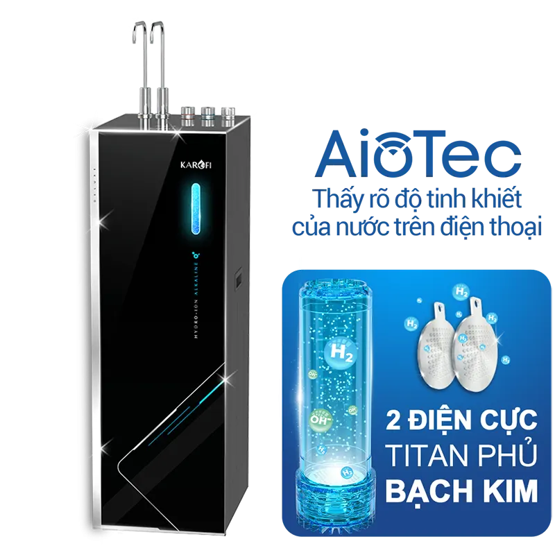 Máy lọc nước nóng lạnh Hydro-ion kiềm Karofi KAE-S85 chính hãng