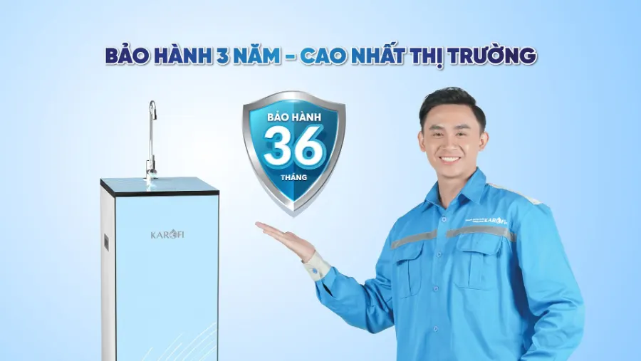 Bảo hành 3 năm - cao nhất thị trường - Máy lọc nước Karofi KAQ-L08