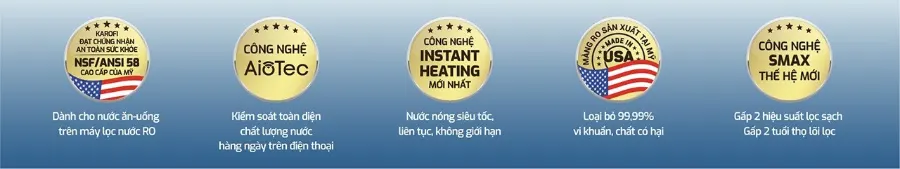 Máy lọc nước nóng lạnh Hydro-ion kiềm Karofi SA8 PREMIUM - hình ảnh thực tế 1