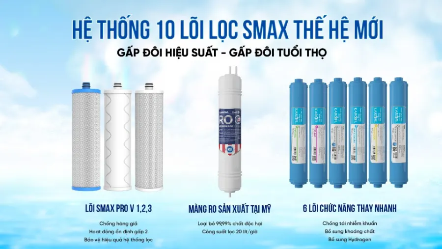 Máy lọc nước nóng lạnh Karofi KHY-TN86 – khy tn86 10 loi loc